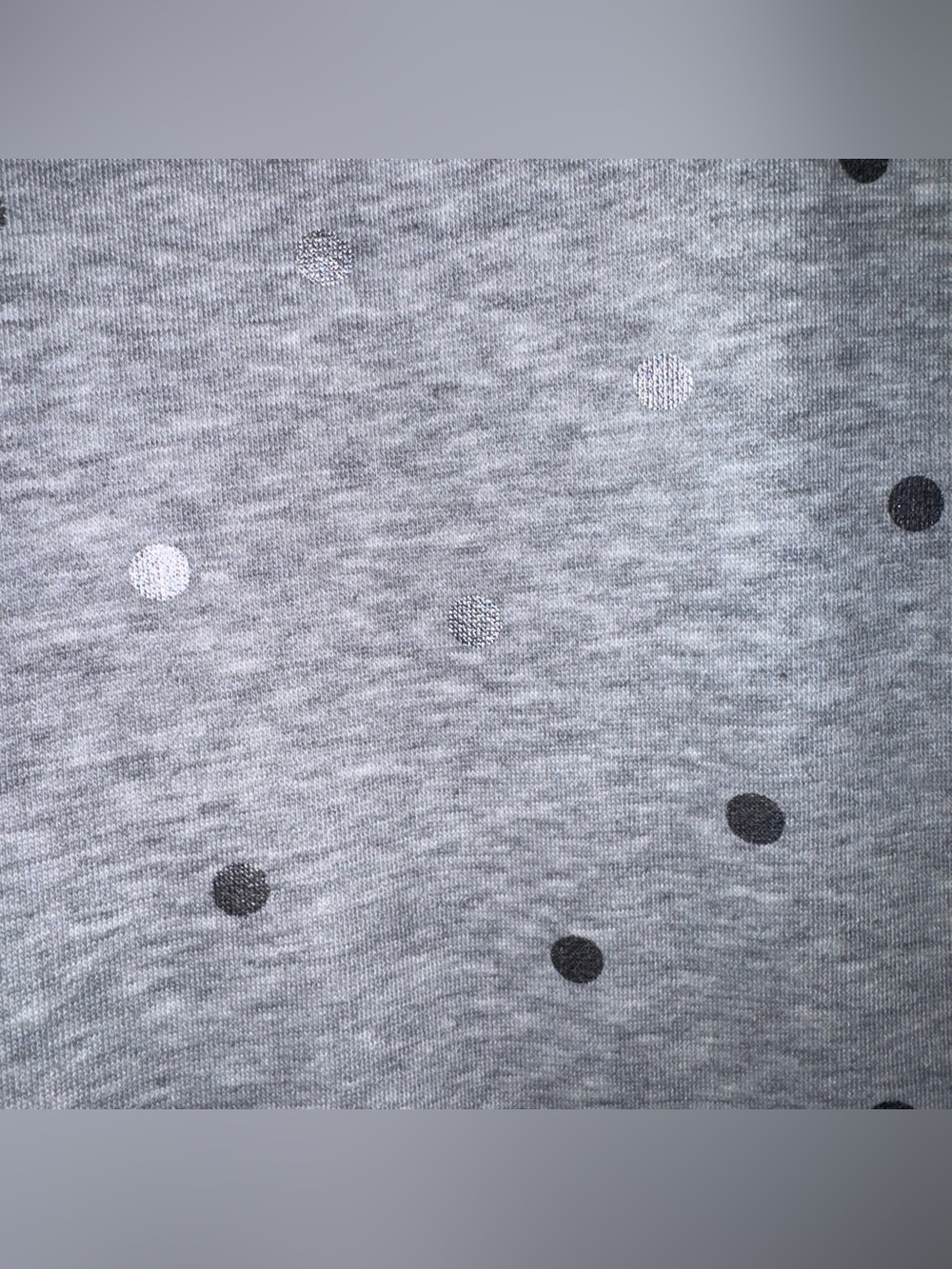 BODEN Jersey Polka-Dot Lounge Hoodie Sweatshirt Metallic Heather Gray Size XS - Picture 10 of 13